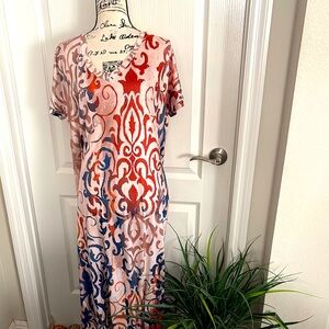 Vibrant Patterned Maxi Dress